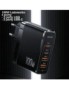 Hurtownia GSM - Ładowarka sieciowa USAMS T44 2xUSB-C+2xUSB 100W PD3.0 +QC3.0 Fast Charging + kabel U71 USB-C na USB-C czarny/black UCTZ01 - USA562BLK - {ean13} - Hurt