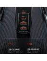 Hurtownia GSM - Ładowarka sieciowa USAMS T44 2xUSB-C+2xUSB 100W PD3.0 +QC3.0 Fast Charging + kabel U71 USB-C na USB-C czarny/black UCTZ01 - USA562BLK - {ean13} - Hurt