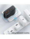 Hurtownia GSM - Ładowarka sieciowa USAMS T44 2xUSB-C+2xUSB 100W PD3.0 +QC3.0 Fast Charging + kabel U71 USB-C na USB-C czarny/black UCTZ01 - USA562BLK - {ean13} - Hurt