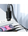 Hurtownia GSM - Ładowarka sieciowa USAMS MT T33 2xUSB-C+USB GaN 65W PD Fast Charging czarny/black CC110TC01 - USA564BLK - {ean13} - Hurt