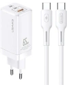 Hurtownia GSM - Ładowarka sieciowa USAMS MT T33 2xUSB-C+USB GaN 65W PD + kabel USB-C-USB-C 100W Fast Charging biały/white MTXLOGTC02 - USA567WHT - {ean13} - Hurt