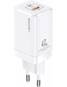 Ładowarka sieciowa USAMS T41 USB-C+USB GaN 47W PD+QC Fast Charging biały/white CC137TC02