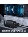 Hurtownia GSM - Ładowarka sieciowa USAMS T41 USB-C+USB GaN 47W PD+QC Fast Charging czarny/black CC137TC01 - USA570BLK - {ean13} - Hurt