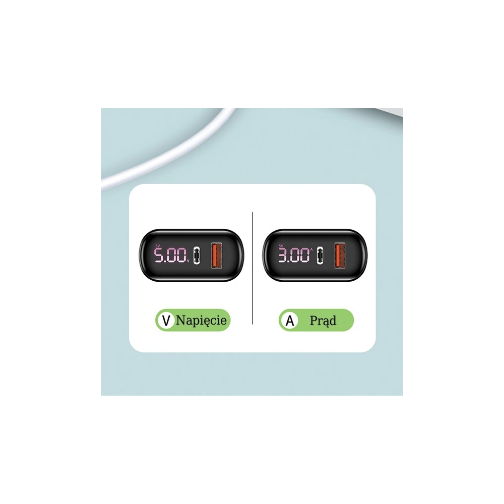 Hurtownia GSM - Ładowarka sieciowa USAMS T23 USB+USB-C 18W 3,2A QC3.0+PD3.0 Fast Charging czarny/black CC85TC01 - USA571BLK - {ean13} - Hurt