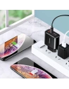 Hurtownia GSM - Ładowarka sieciowa USAMS T23 USB+USB-C 18W 3,2A QC3.0+PD3.0 Fast Charging czarny/black CC85TC01 - USA571BLK - {ean13} - Hurt