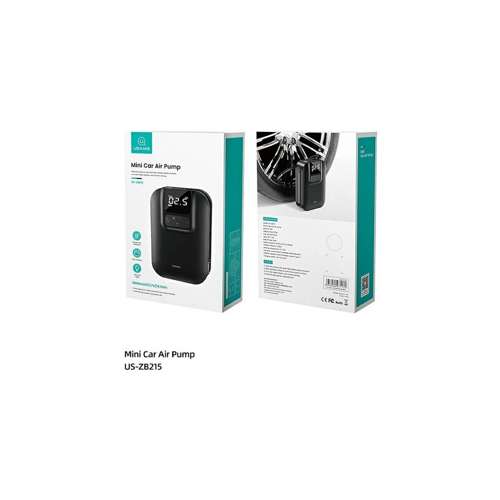 Hurtownia GSM - Mini pumpa USAMS US-ZB215 Air Car Pump 5000mAh CQBZB21501 - USA572 - {ean13} - Hurt