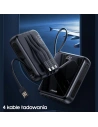 Hurtownia GSM - Powerbank USAMS PB61 10000mAh LED + kabel USB-C/Lightning/MicroUSB czarny/black 10KCD16901 - USA573BLK - {ean13} - Hurt
