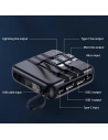 Hurtownia GSM - Powerbank USAMS PB61 10000mAh LED + kabel USB-C/Lightning/MicroUSB czarny/black 10KCD16901 - USA573BLK - {ean13} - Hurt