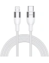 Kabel pleciony USAMS MJEMS M2 MFI USB-C -Lightning PD 60W Fast Charging 1.2 m biały/white SJ330USB01