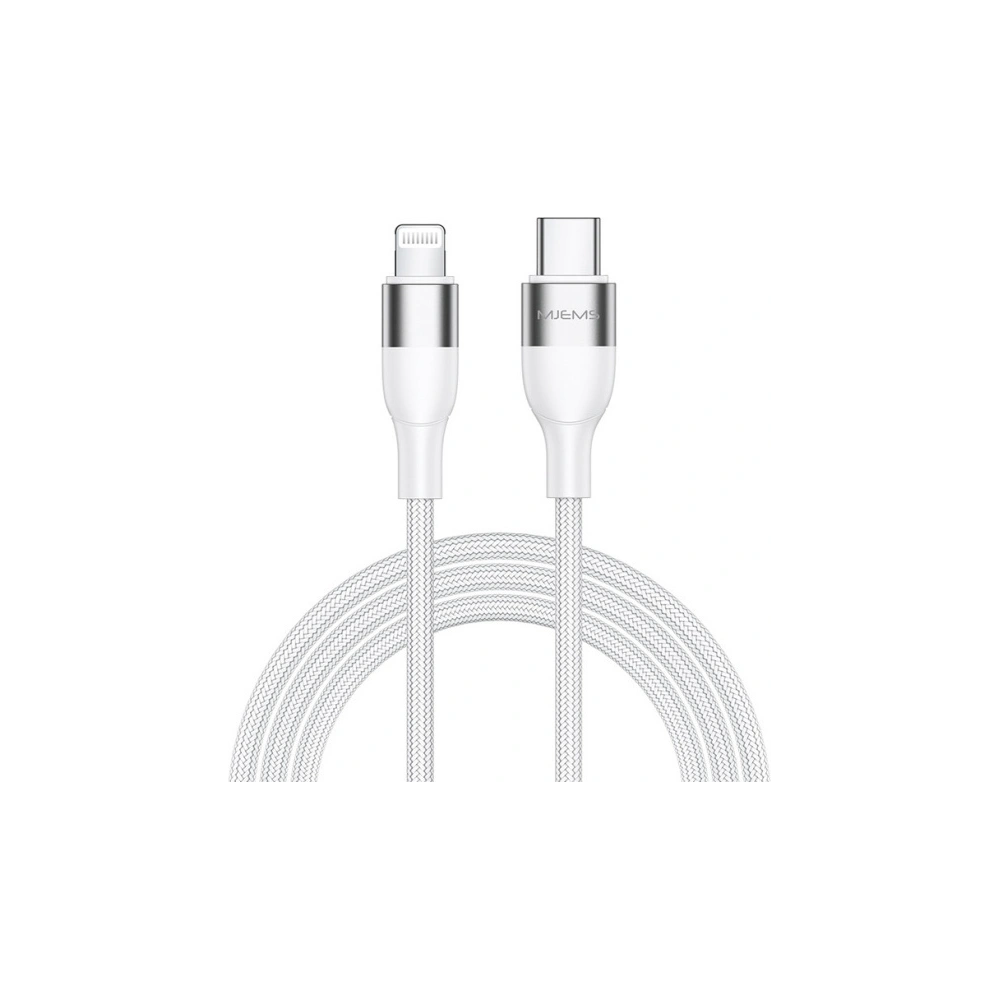 Hurtownia GSM - Kabel pleciony USAMS MJEMS M2 MFI USB-C -Lightning PD 60W Fast Charging 1.2 m biały/white SJ330USB01 - USA574WHT - {ean13} - Hurt
