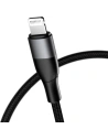 Kabel pleciony USAMS MJEMS M2 MFI USB-C -Lightning PD 60W Fast Charging 1.2 m czarny/black SJ330USB02