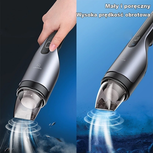 Odkurzacz mini bezprzewodowy USAMS 80W czarny/black XCQZB10801