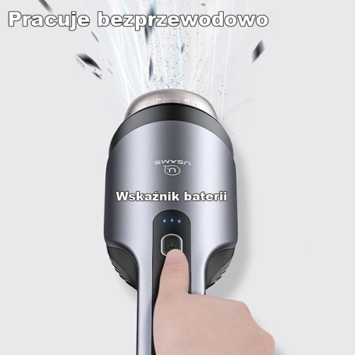 Odkurzacz mini bezprzewodowy USAMS 80W czarny/black XCQZB10801