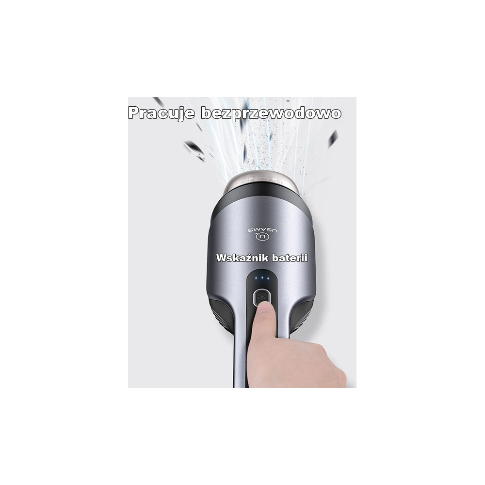 Hurtownia GSM - Mini bezdrátový vysavač USAMS 80W černý/black XCQZB10801 - USA579BLK - {ean13} - Hurt