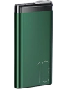 Hurtownia GSM - Powerbank USAMS PB55 10000mAh 2xUSB wyświetlacz LED zielony/green 10KCD14802 aluminium - USA617GRN - {ean13} - Hurt