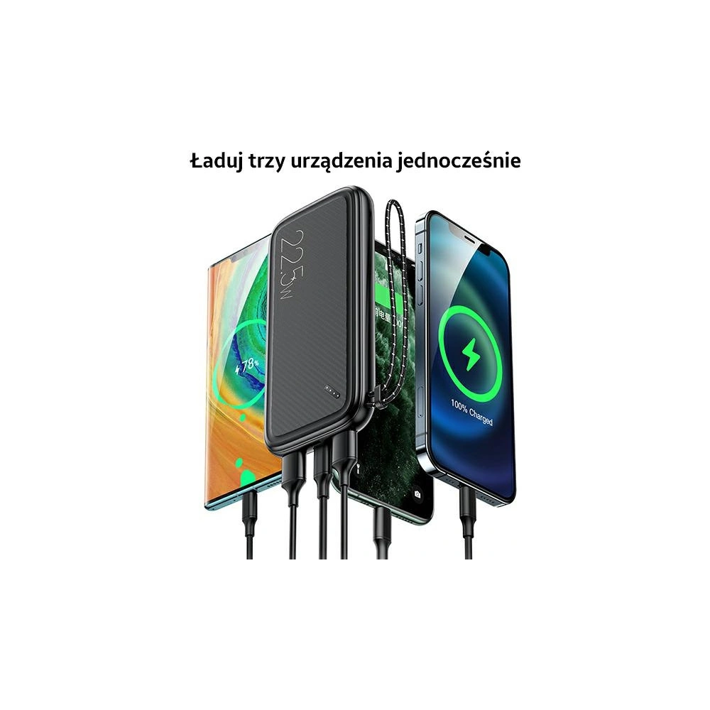 Hurtownia GSM - Powerbank USAMS PB56 10000mAh 22.5W 2xQC3.0+PD Fast Charge czarny/black 10KCD15101 - USA619BLK - {ean13} - Hurt