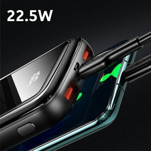 Powerbank USAMS PB58 10000mAh 22.5W QC3.0+PD Fast Charge czarny/black 10KCD16101