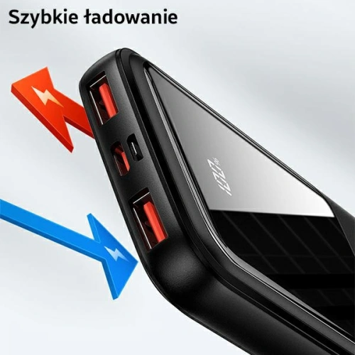 Powerbank USAMS PB58 10000mAh 22.5W QC3.0+PD Fast Charge czarny/black 10KCD16101