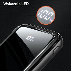 Powerbank USAMS PB58 10000mAh 22.5W QC3.0+PD Fast Charge czarny/black 10KCD16101
