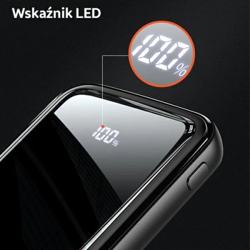 Powerbank USAMS PB58 10000mAh 22.5W QC3.0+PD Fast Charge czarny/black 10KCD16101
