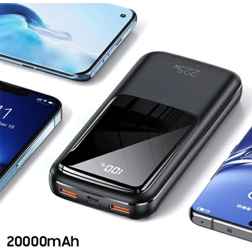 Powerbank USAMS PB58 20000mAh 22.5W Dual QC+PD Fast Charge czarny/black 20KCD17701
