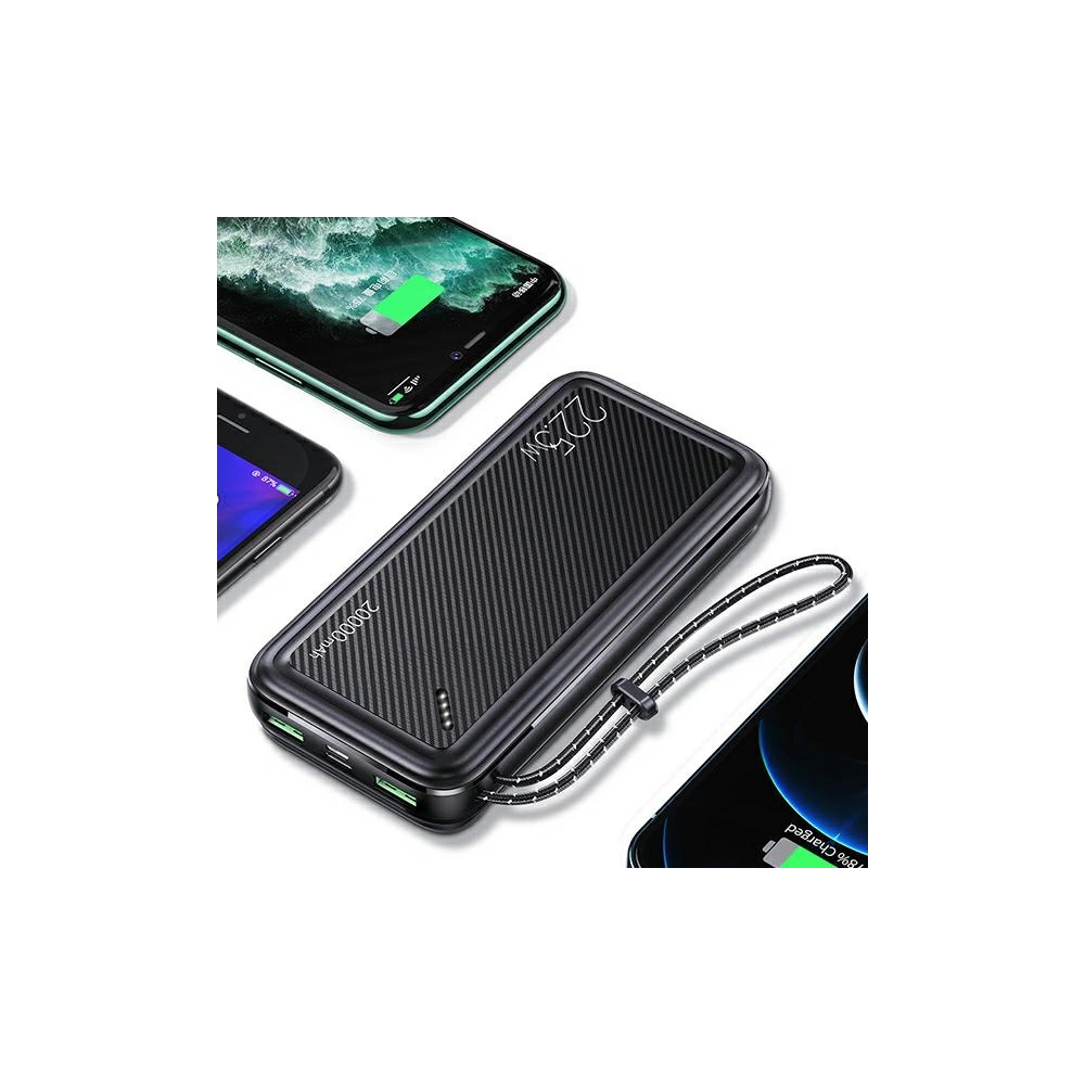 Wholesale USAMS Powerbank PB60 20000mAh 22.5W 2xQC3.0+PD Fast Charge black 20KCD16801 (US-CD168) - USA623BLK - {ean13} - Hurt