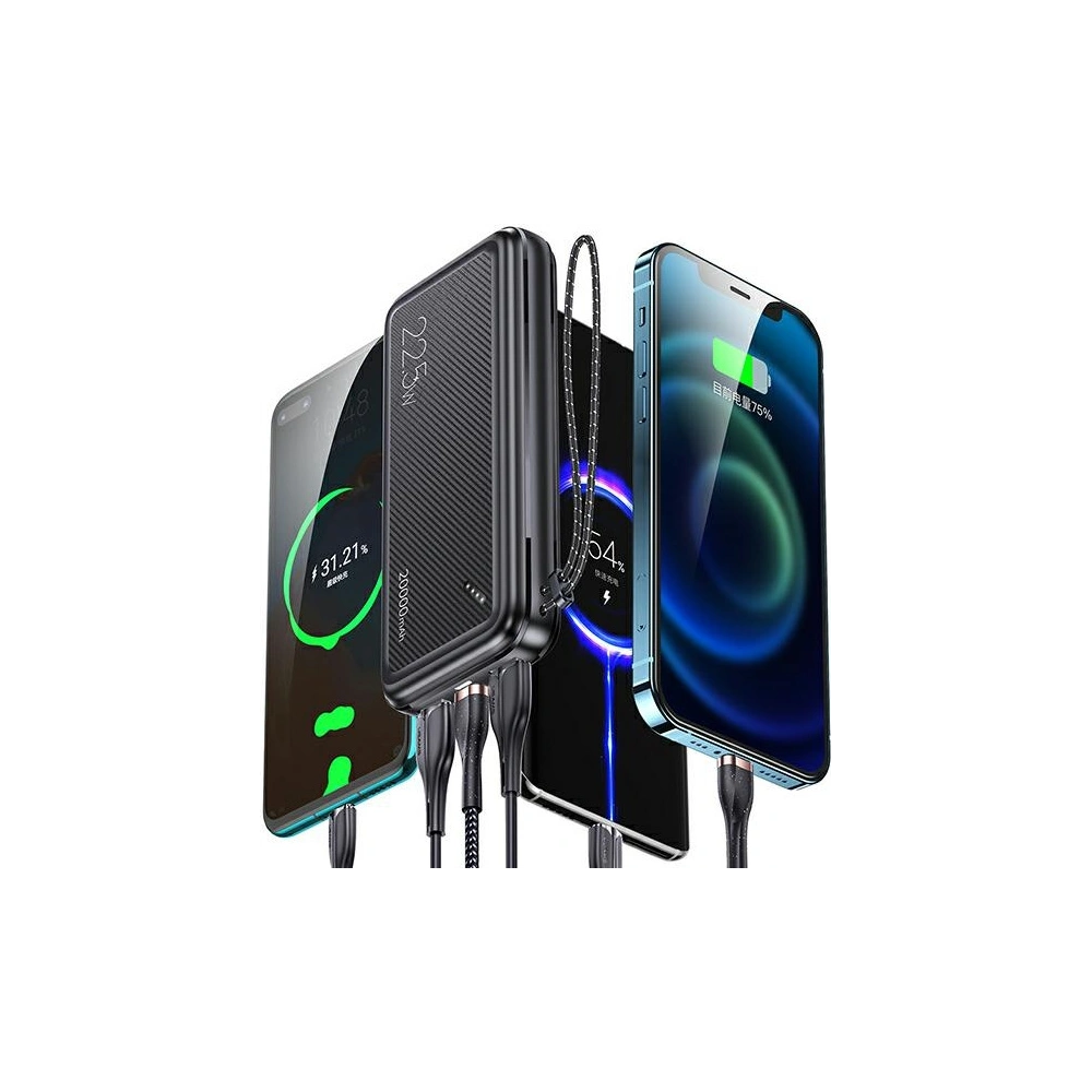 Wholesale USAMS Powerbank PB60 20000mAh 22.5W 2xQC3.0+PD Fast Charge black 20KCD16801 (US-CD168) - USA623BLK - {ean13} - Hurt
