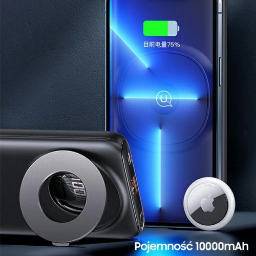 Powerbank USAMS PB62 10000mAh 20W QC3.0+PD Magnetic Wireless Fast Charge czarny/black 10KCD17101