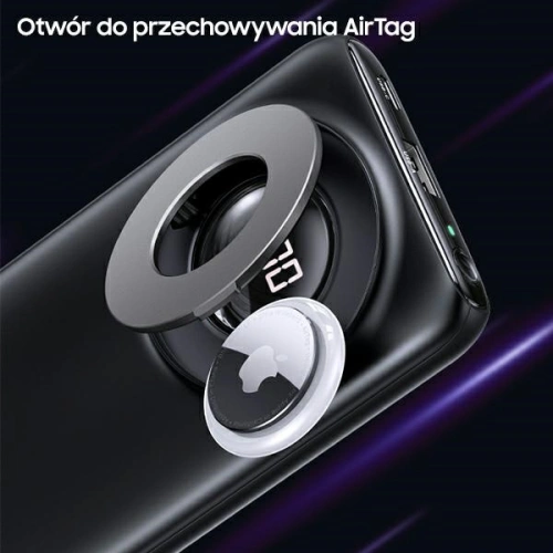 Powerbank USAMS PB62 10000mAh 20W QC3.0+PD Magnetic Wireless Fast Charge czarny/black 10KCD17101