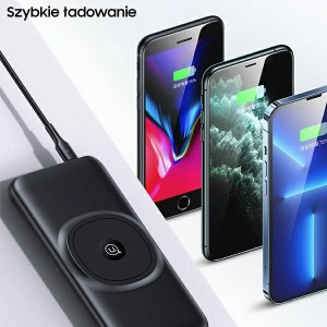 Powerbank USAMS PB62 10000mAh 20W QC3.0+PD Magnetic Wireless Fast Charge czarny/black 10KCD17101