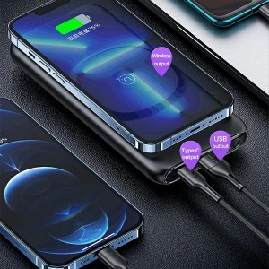 Powerbank USAMS PB62 10000mAh 20W QC3.0+PD Magnetic Wireless Fast Charge nebieski/blue 10KCD17104