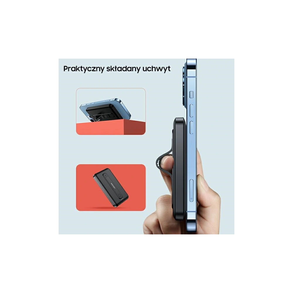 Hurtownia GSM - Powerbank USAMS PB64 10000mAh 20W QC3.0+PD Magnetic Wireless Fast Charge czarny/black 10KCD17301 - USA629BLK - {ean13} - Hurt