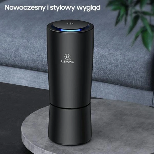 Przenośny jonizator powietrza USAMS czarny/black ZB181JHQ01 jonizator anionów Pm2,5