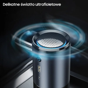 Hurtownia GSM - Przenośny sterylizator powietrza UV-C USAMS czarno-szary/black&gray ZB169JHQ01 - USA631BLKGRY - {ean13} - Hurt