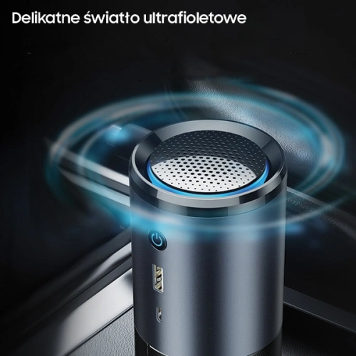 Przenośny sterylizator powietrza UV-C USAMS czarno-szary/black&gray  ZB169JHQ01