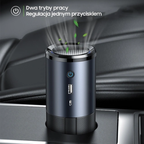 Przenośny sterylizator powietrza UV-C USAMS czarno-szary/black&gray  ZB169JHQ01