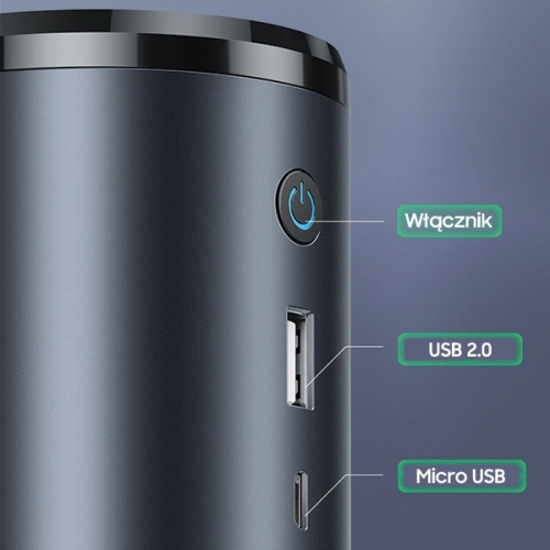 Przenośny sterylizator powietrza UV-C USAMS czarno-szary/black&gray  ZB169JHQ01