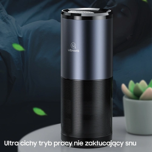 Przenośny sterylizator powietrza UV-C USAMS czarno-szary/black&gray  ZB169JHQ01