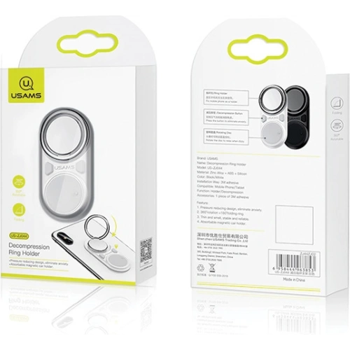 Uchwyt na palec USAMS Ring holder antystresowy biały/white ZJ44ZJ02