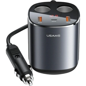 Hurtownia GSM - Rozgałęźnik samochodowy USAMS 2xUSB-A/ 1xUSB-C C28 245W szary/grey CC151TC01 - USA633GRY - {ean13} - Hurt