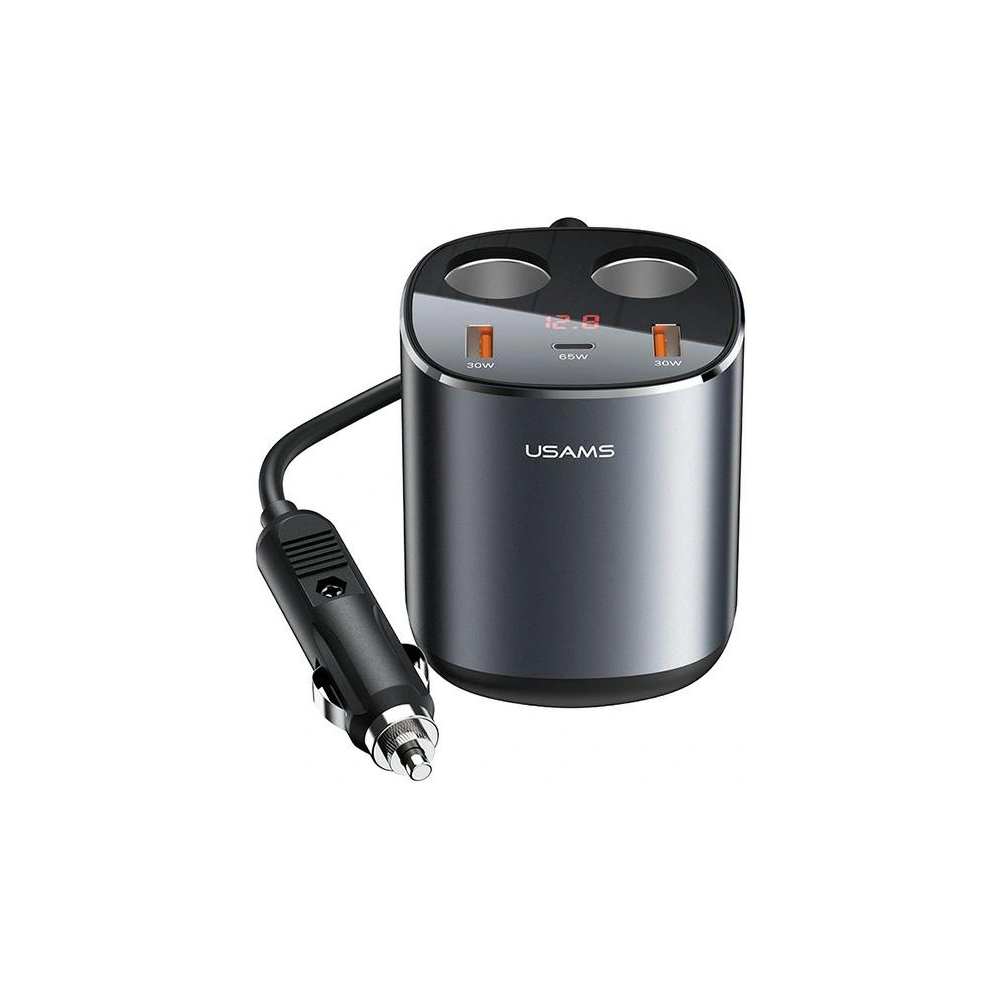 Hurtownia GSM - Automobilový rozbočovač USAMS 2xUSB-A/ 1xUSB-C C28 245W šedý/grey CC151TC01 - USA633GRY - {ean13} - Hurt