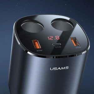 Hurtownia GSM - Rozgałęźnik samochodowy USAMS 2xUSB-A/ 1xUSB-C C28 245W szary/grey CC151TC01 - USA633GRY - {ean13} - Hurt