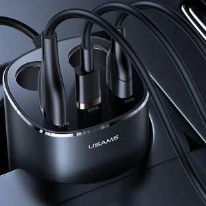 Hurtownia GSM - Rozgałęźnik samochodowy USAMS 2xUSB-A/ 1xUSB-C C28 245W szary/grey CC151TC01 - USA633GRY - {ean13} - Hurt