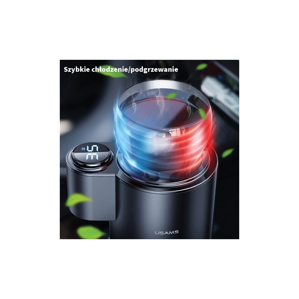 Hurtownia GSM - Automobilový ohřívač/chladič nápojů USAMS černý/black ZB160LRB01 - USA635BLK - {ean13} - Hurt
