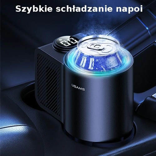 Samochodowy schładzacz do napojów USAMS czarny/black ZB230LRB01