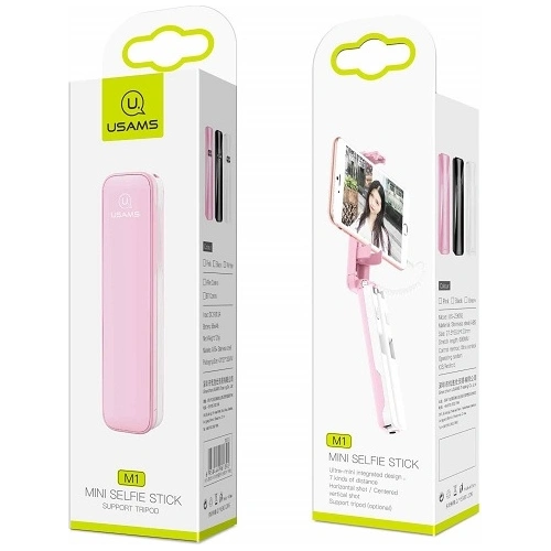 Kijek do selfie USAMS Selfie Stick M1 Mini 3,5mm zielony/green ZB5203