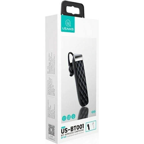 Słuchawka USAMS Bluetooth 5.0 BT1 czarny/black BHUBT101