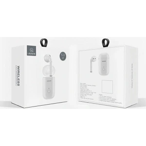 Wholesale USAMS Earpod Bluetooth 5.0 LB Series white BHULB01 (US-LB001) - USA655WHT - {ean13} - Hurt