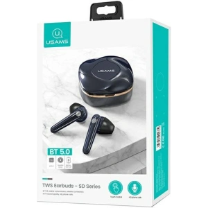 Hurtownia GSM - Sluchátka TWS USAMS SD série Bluetooth 5.0 modrá/gem blue BHUSD02 - USA672BLU - {ean13} - Hurt