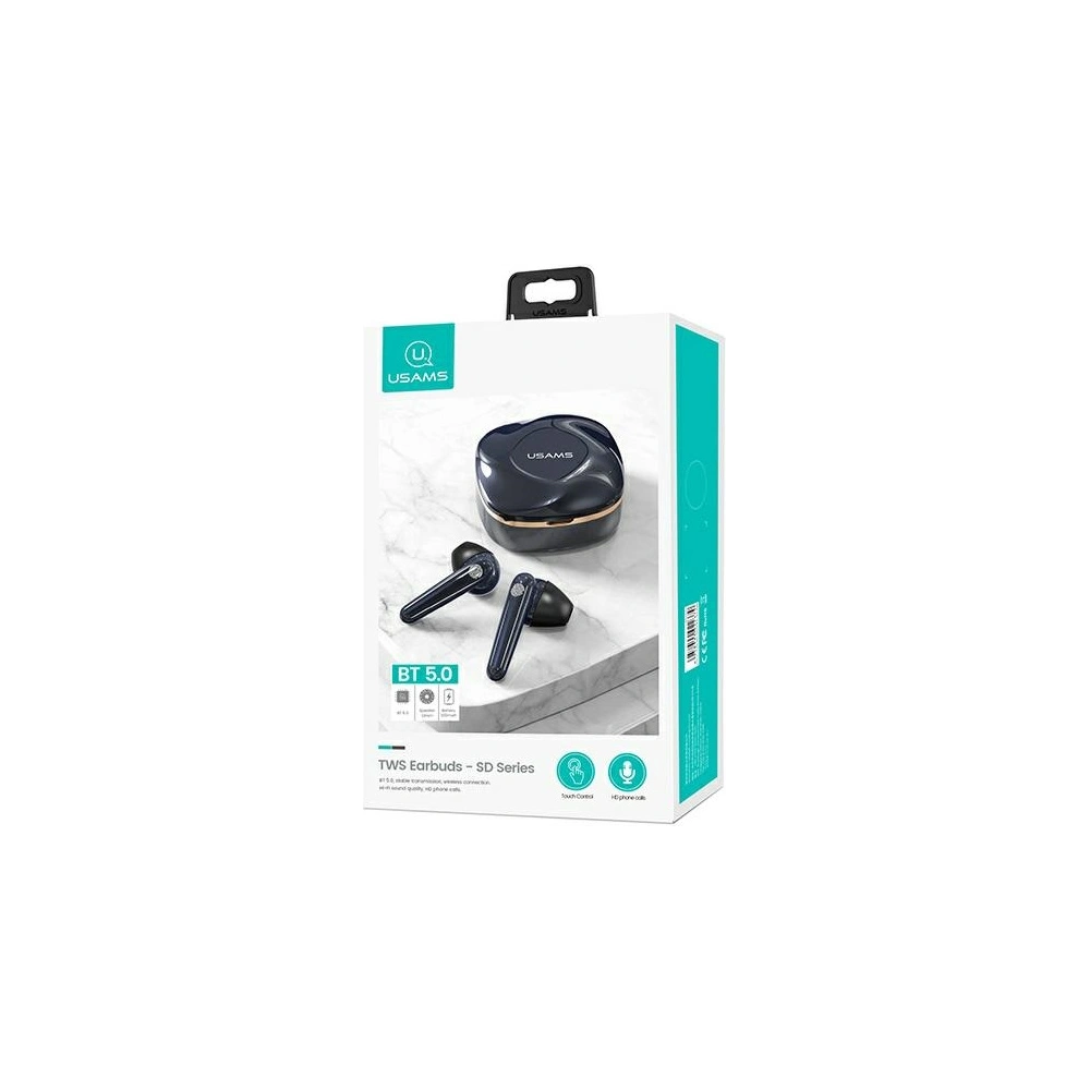 Hurtownia GSM - Sluchátka TWS USAMS SD série Bluetooth 5.0 modrá/gem blue BHUSD02 - USA672BLU - {ean13} - Hurt